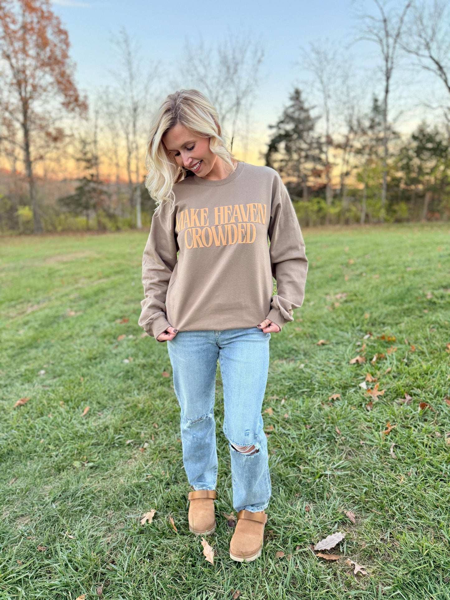 Make Heaven Crowded Puff Print Sweatshirt