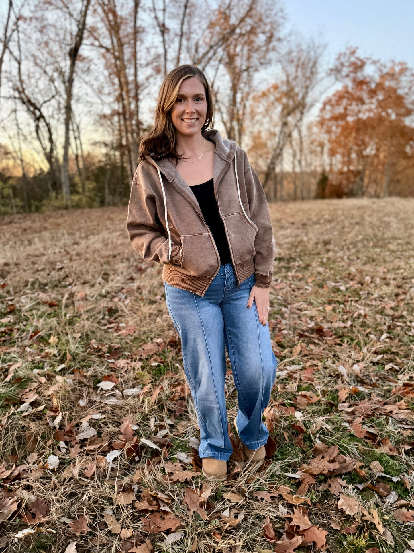 Fleece Cropped Zip-Up Jacket