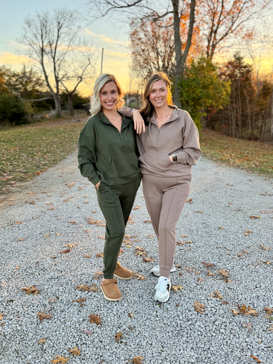 Scuba Half-Zip Sweatshirt & Jogger Set