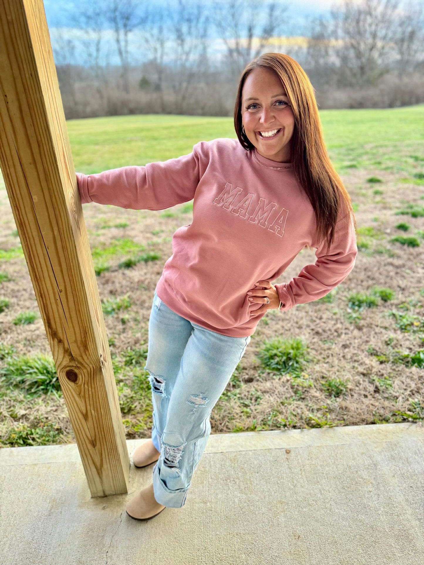 Embroidered MAMA Sweatshirt