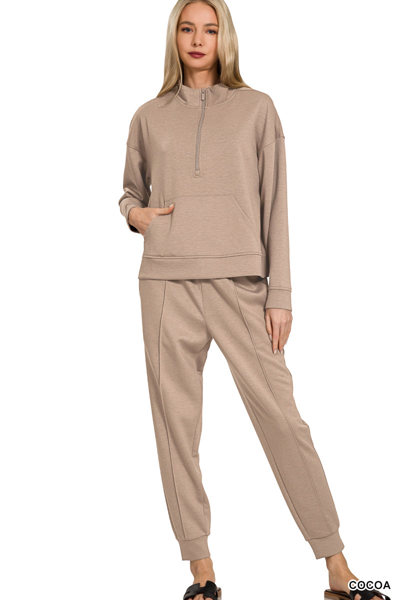 Scuba Half-Zip Sweatshirt & Jogger Set