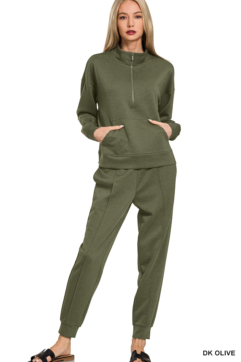 Scuba Half-Zip Sweatshirt & Jogger Set