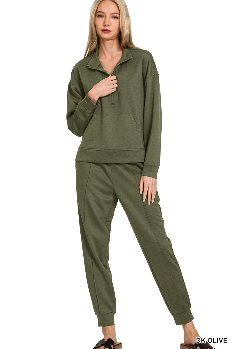 Scuba Half-Zip Sweatshirt & Jogger Set