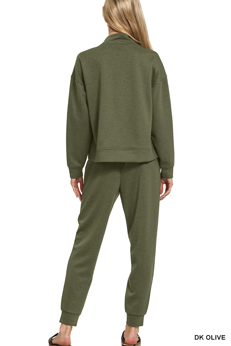Scuba Half-Zip Sweatshirt & Jogger Set